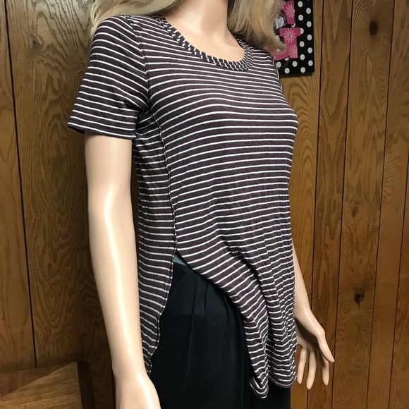 Lululemon Love Crew Shirt Tee- Stripe Color Brown and White-Size none - Picture 10 of 14